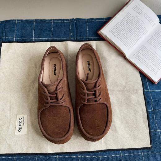 【澳洲品牌】EVERAU澳洲女鞋休闲鞋运动鞋真皮牛皮系带平底单鞋豆豆鞋EA7078 商品图7