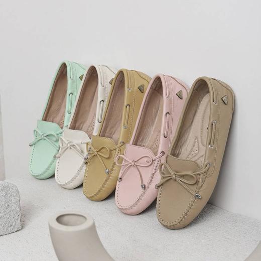 【澳洲品牌】EVERAU女鞋光面牛皮豆豆鞋开车休闲鞋平底减震透气EA1015 商品图2