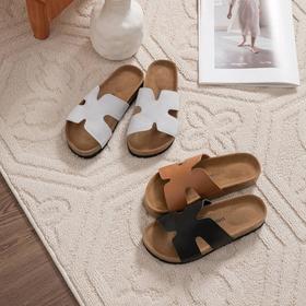 【澳洲品牌】EVERAU拖鞋女软木拖鞋夏简约时尚潮流ins外穿平底沙滩鞋EA7068