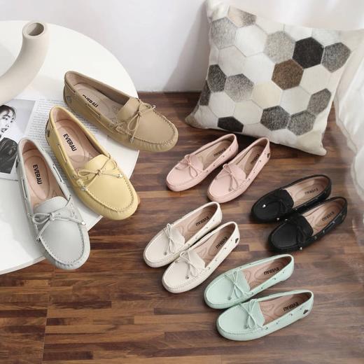 【澳洲品牌】EVERAU女鞋光面牛皮豆豆鞋开车休闲鞋平底减震透气EA1015 商品图5