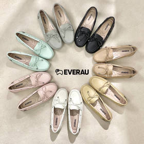 【澳洲品牌】EVERAU女鞋光面牛皮豆豆鞋开车休闲鞋平底减震透气EA1015