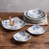 日本进口花集碗家用深盘碟子有古窑菜盘日式餐具青花瓷盘子有古窯花聚会12件套装 商品缩略图2