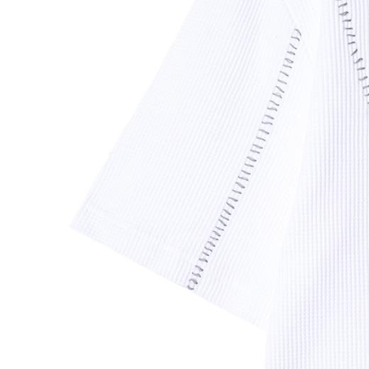 T4107夏季高级感新款男士潮牌撞色缝线华夫格圆领短袖T恤痞帅宽松上衣 商品图4