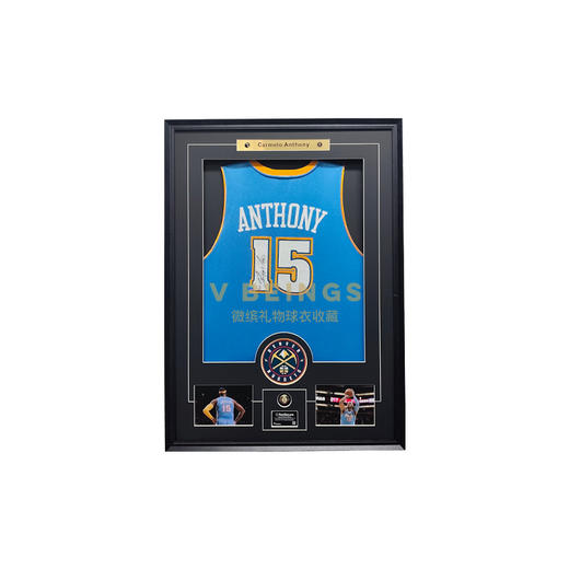 收藏系列 安东尼 掘金队15号蓝色AU 亲笔签名球衣 商品图0