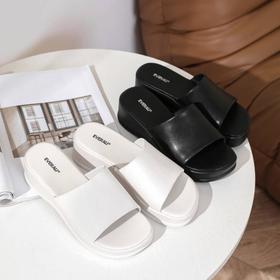 【澳洲品牌】EVERAU拖鞋女外穿夏季新款厚底增高松糕凉拖沙滩一字带EA7037