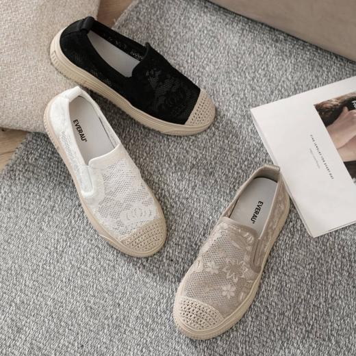 【澳洲品牌】EVERAU蕾丝渔夫鞋平底拼色单鞋软底EA7054 商品图1