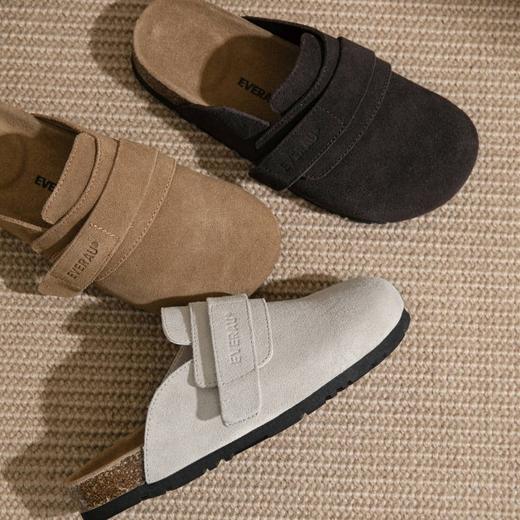 【澳洲品牌】EVERAU包头勃肯凉鞋牛皮鞋面舒适经典勃肯半拖夏女鞋EA5056 商品图1