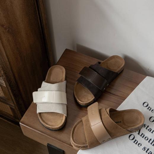 【澳洲品牌】EVERAU魔术贴时尚简约半拖情侣鞋男鞋女鞋勃肯凉拖鞋EA2054 商品图0