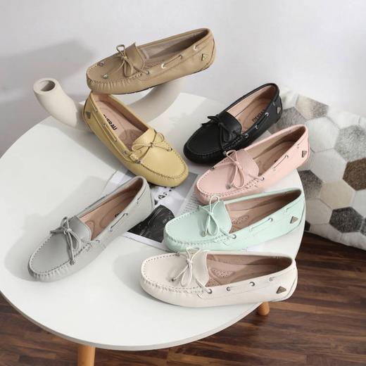 【澳洲品牌】EVERAU女鞋光面牛皮豆豆鞋开车休闲鞋平底减震透气EA1015 商品图3