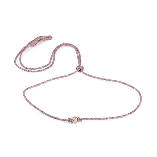 北京仓｜Maayaz-Zina-酒红色 18K玫瑰金珠 可调节 项链［摩洛哥设计师］ 商品图1