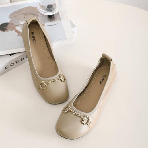 【澳洲品牌】EVERAU澳洲正品女鞋春夏新款乐福鞋平底单鞋一脚蹬澳洲牛皮EA7047 商品图4