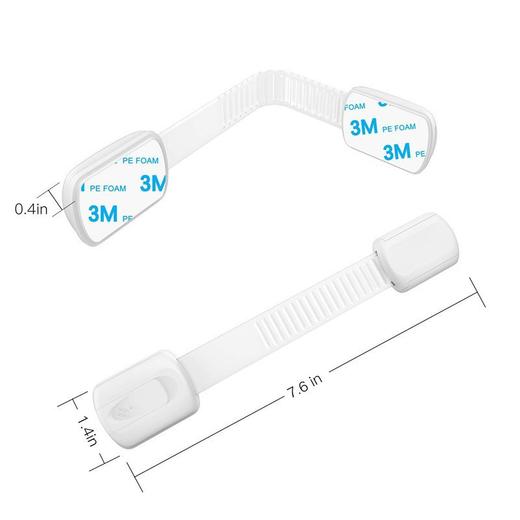 严选 一体安全锁婴儿抽屉锁宝宝防夹手柜子冰箱马桶儿童锁/单个 商品图2