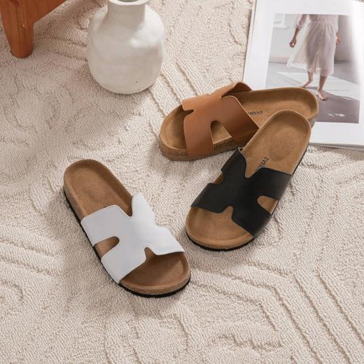 【澳洲品牌】EVERAU拖鞋女软木拖鞋夏简约时尚潮流ins外穿平底沙滩鞋EA7068 商品图1