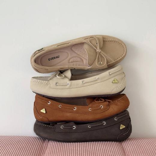 【澳洲品牌】EVERAU乐福鞋女士英伦风真皮蝴蝶结平底豆豆鞋单鞋EA1023 商品图3