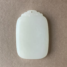 和田玉（白玉）挂件--无事牌/53*35*6.6mm/30.12g