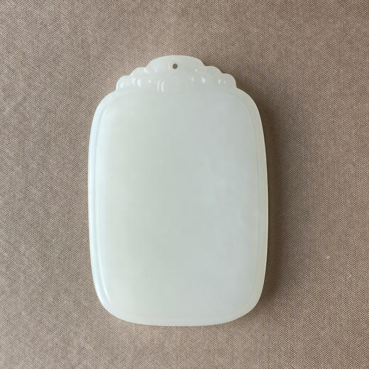 和田玉（白玉）挂件--无事牌/53*35*6.6mm/30.12g 商品图0