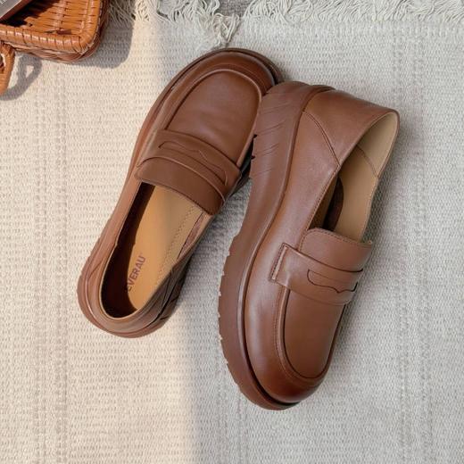 【澳洲品牌】澳洲EVERAU经典牛皮复古千金乐福鞋可踩后跟春夏舒适女鞋EA7084 商品图5