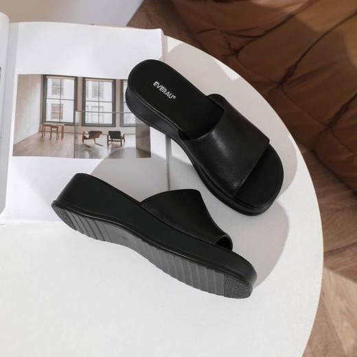 【澳洲品牌】EVERAU拖鞋女外穿夏季新款厚底增高松糕凉拖沙滩一字带EA7037 商品图4