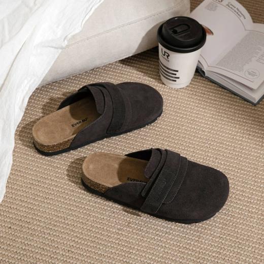 【澳洲品牌】EVERAU包头勃肯凉鞋牛皮鞋面舒适经典勃肯半拖夏女鞋EA5056 商品图4