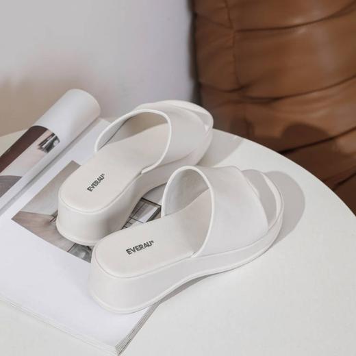 【澳洲品牌】EVERAU拖鞋女外穿夏季新款厚底增高松糕凉拖沙滩一字带EA7037 商品图6