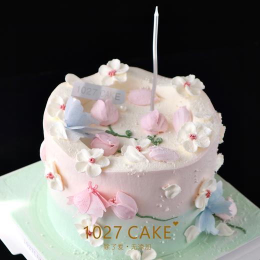 1027CAKE |  粉绿色  裱花蛋糕 刮刀花 商品图4