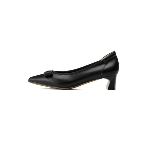 【秋季新款】西村名物2025年秋季新款小尖头舒软低跟浅口单蝴蝶结饰扣正装鞋X25CE30041 商品图4