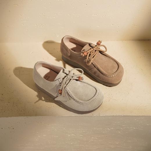 【秋季新款】西村名物2025年秋季新款小方头舒软平底深口单鞋系带乐福鞋X25CM30351 商品图7