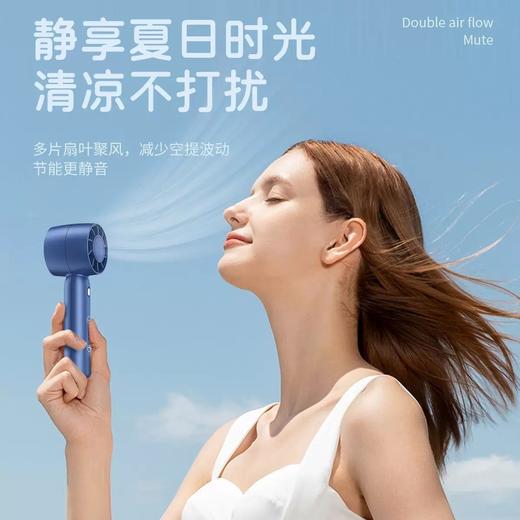 【19.9抢❗随身涡轮风扇】新款usb半导体冰敷制冷，一键聚风，多片扇叶聚风，减少空提波动，节能更静音，手持便携式小型桌面充电涡轮迷你风扇QQ 商品图3