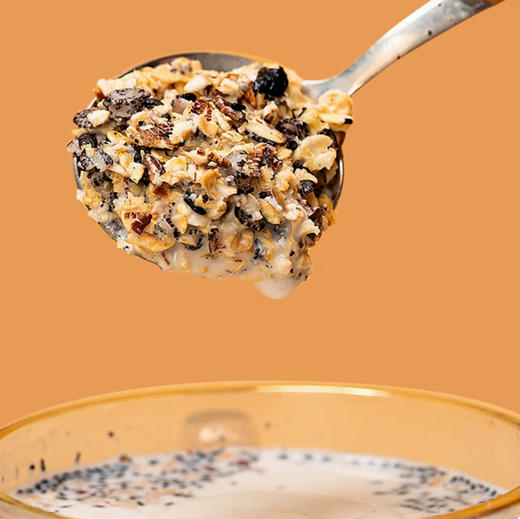 【1Kg装】5黑谷物燕麦片 即食免煮黑色食材代餐营养早餐麦片 1000g/罐 商品图2