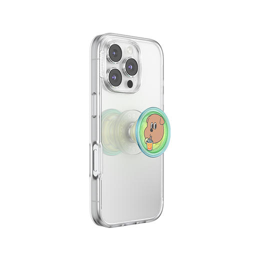 【夏日友达号】青柠爆珠小狗 PopSockets X 1107夏日友达号 POPGRIP泡泡骚手机粘贴式气囊支架 Glitter闪粉亮片系列 渐变 吐舌小狗 商品图3