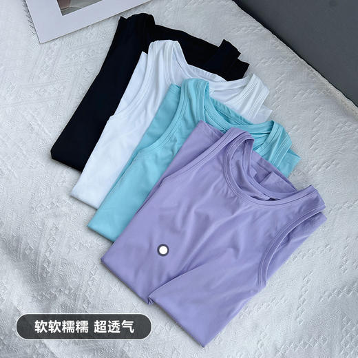 Beemen裸感亲肤罩衫 宽松透气美背开叉设计 跑步健身运动罩衫 显瘦外穿内搭 商品图2