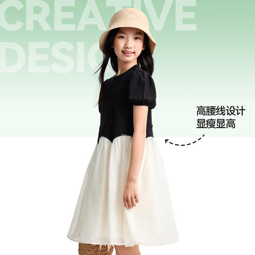 女童拼接活力连衣裙夏季新款安奈儿童装EG523114 商品图3