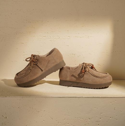 【秋季新款】西村名物2025年秋季新款小方头舒软平底深口单鞋系带乐福鞋X25CM30351 商品图9