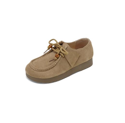 【秋季新款】西村名物2025年秋季新款小方头舒软平底深口单鞋系带乐福鞋X25CM30351 商品图10