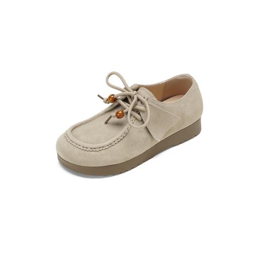 【秋季新款】西村名物2025年秋季新款小方头舒软平底深口单鞋系带乐福鞋X25CM30351 商品图11