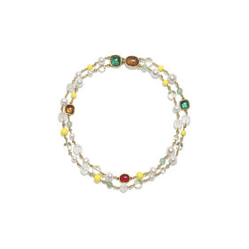 北京仓｜Goossens Paris-Lagune-双层 岩石水晶 珍珠 项链［法国设计师］