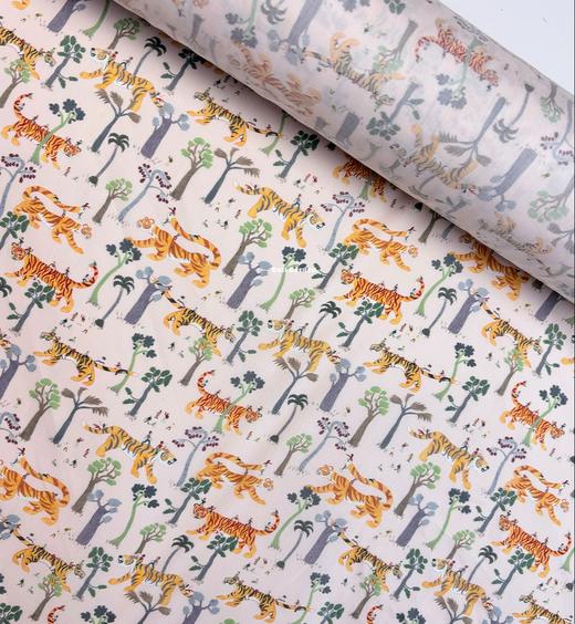 LT281B著名插画师创作 动物系列特别限定 TIGERS TOURING 虎之旅 Liberty 269元/米 商品图4