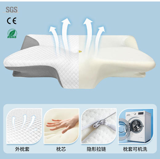 【专享】笙观相沐记忆棉枕头 慢回弹记忆棉 颈椎支撑 触感舒适 享受自然好睡眠 商品图6