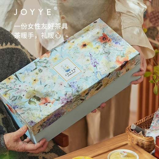 JOYYE 布衣情艺术茶具套装 家用客厅陶瓷轻奢礼盒功夫茶具办公室会客送礼 商品图4