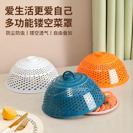 【加厚不变形❗️防苍蝇菜罩】鲜食主义锁住“美味时刻“有颜有料，防尘防虫，多功能镂空菜罩，家用菜罩饭菜遮尘餐桌罩防苍蝇罩L 商品图2