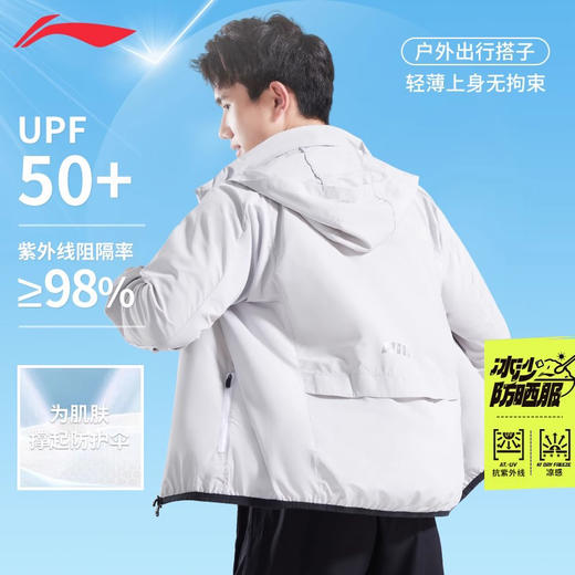 李宁男女同款连帽透气凉感骑行防晒服【修身版型，建议选大一码】 商品图2