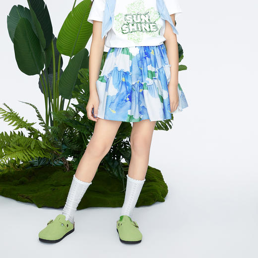 【实体店同款】女童透气全棉印花半裙裙子新款安奈儿童装AG423806 商品图3