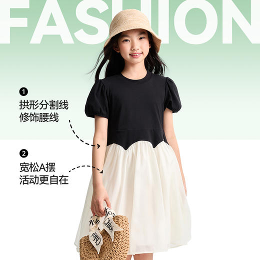 女童拼接活力连衣裙夏季新款安奈儿童装EG523114 商品图2