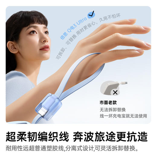 【爆款主推】倍思 EnerFill FC21 Q电3 Ultra 分离式自带线移动电源 苹果17 商品图3