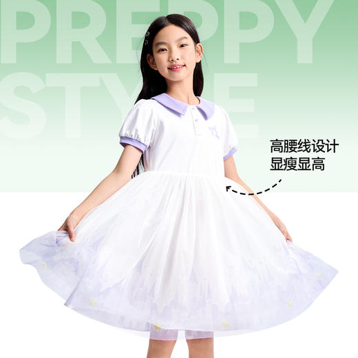 女童网纱拼接甜美连衣裙夏季新款安奈儿童装EG523115 商品图3
