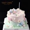 1027CAKE |  粉绿色  裱花蛋糕 刮刀花 商品缩略图0