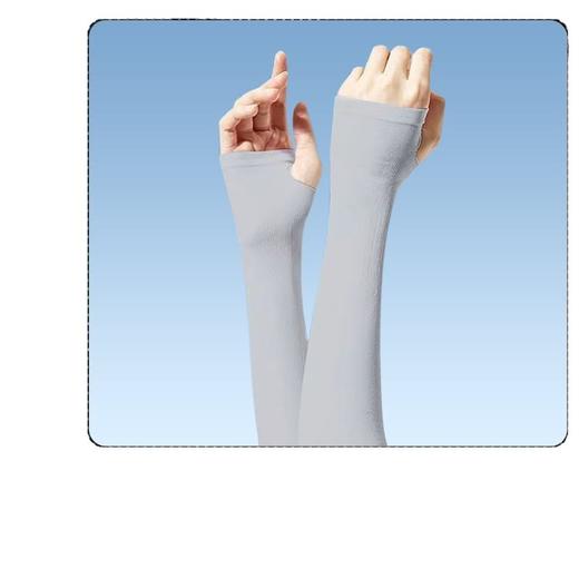 【9.9到手❗️UPF50+冰丝凉感袖套】炒级舒服的材质，透气不闷热，有效阻隔紫外线，薄款冰丝宽松袖套女手套，骑行防紫外线冰袖护臂L 商品图4