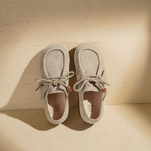 【秋季新款】西村名物2025年秋季新款小方头舒软平底深口单鞋系带乐福鞋X25CM30351 商品图8