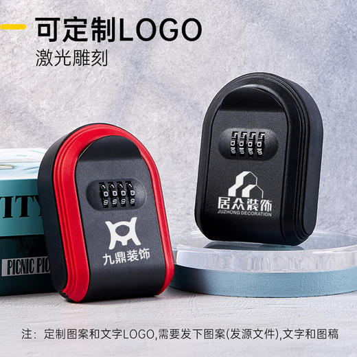 全塑钥匙盒密码锁装修辅料宣传门口钥匙存储密码箱塑料密码钥匙盒 商品图1