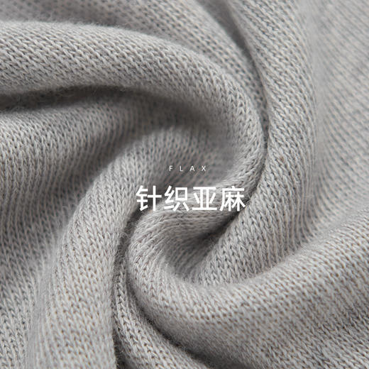 【自由随性，时髦百搭】【亲肤透气，柔软舒适】新款夏季莱赛尔天丝亚麻V领纽扣开衫短袖针织亚麻圆领撞色短袖T桖上衣100% 商品图2